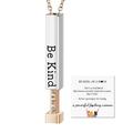 GHYJPAJK Be Kind Of A B Necklaces For Women To Best Friends Sorority Sisters Inspirational Square Tubes Pendant Hidden Message Necklace Stainless Steel Band Friendship Gift Jewelry