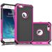 iPhone 6 Case iPhone 6S Case [Tmajor Series] iPhone 6 / 6S Case Shock Absorbing Hybrid Best Impact Defender Rugged Slim Cover Shell w/ Plastic Outer & Rubber Silicone Inner [Hot Pink/Black]