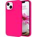 Telaso iPhone 13 Case iPhone 13 Phone Case Liquid Silicone Soft Gel Rubber Slim Fit Cover with Microfiber Lining Shockproof Protective Phone Cases for iPhone 13 6.1 inch Hot Pink