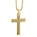 Cross Necklace for Men Women Silver Black Gold Cross Necklace Prayer Stainless Steel Plain Cross Pendant R1A8