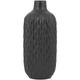 Vase Décoratif de Forme Cylindrique Bouteille fabriqué en Grès Noir de 31 cm de Hauteur au Style