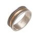 Way of Gold,'18k Gold Accent Sterling Silver Band Ring from Bali'