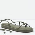 American Eagle Outfitters Shoes | Ae Platform Lace-Up Sandals | Color: Brown/Green | Size: 7