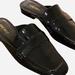 Nine West Shoes | Nine West Xanaduo Dark Slate Grey Gray Patent Shiny Glossy Slides Loafers Mules | Color: Gray | Size: 8.5