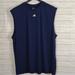 Adidas Shirts | Adidas Sleeveless Muscle Shirt Blue Men's Xxl Euc | Color: Blue | Size: Xxl