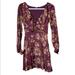 Free People Dresses | Free People Morning Light Floral Mini Dress Long Sleeve Size Xs 2 4 | Color: Pink | Size: Xs