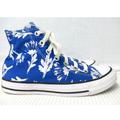 Converse Shoes | Converse Chuck Taylor All Stars Blue W/ White Floral Pattern Women Size 8 Hi Top | Color: Blue/White | Size: 8