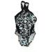 Nike Swim | Nike Shattered Glass Black Silver Girls 1 Piece Swimsuit Size 5 (20 ) Nwt $71 | Color: Black/Silver | Size: 5 (20)