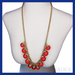 J. Crew Jewelry | J. Crew Oversize Statement Bubble Beaded J.Crew Necklace Red | Color: Gold/Red | Size: Os