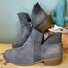 American Eagle Outfitters Shoes | American Eagle Gray Faux Suede Leather Snake Trim Split Shaft Ankle Boots | Color: Gray | Size: 8.5