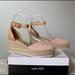 Nine West Shoes | Nine West Ariela Espadrille Wedge Sandals | Color: Cream/Tan | Size: 9.5