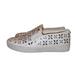 Michael Kors Shoes | Michael Kors Keaton White Mk Logo Lasered Cut Out Pull On Sneakers Size 7 / 39 | Color: Red/White | Size: 7