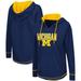 Women's Colosseum Navy Michigan Wolverines Tunic Pullover Hoodie
