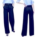 J. Crew Pants & Jumpsuits | J.Crew Frankie Pant In Everyday Wool Navy Blue Wide Leg High-Rise Trouser Nwt | Color: Blue | Size: 4