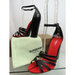 Burberry Shoes | Nib Burberry Hove Black Leather Buckle Ankle Strap Thong Sandals Pumps 39.5 | Color: Black/Red | Size: 39.5eu