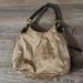 Coach Bags | Coach Maggie Mia Signature Jacquard Shoulder Bag In Khaki/Metallic | Color: Tan | Size: Os