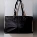 Coach Bags | Coach Hampton 5246 Black Leather Large Tote Shoulder Bag 15x10x4.5 W 2 H | Color: Black/White | Size: Os