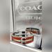 Coach Jewelry | Coach Signature Push Hinged Bangle - Silver & Peach | Color: Orange/Silver | Size: Os