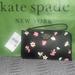 Kate Spade Bags | Kate Spade Lucy Floral Waltz Medium L-Zip Wristlet, Black Multi | Color: Black/Pink | Size: Os