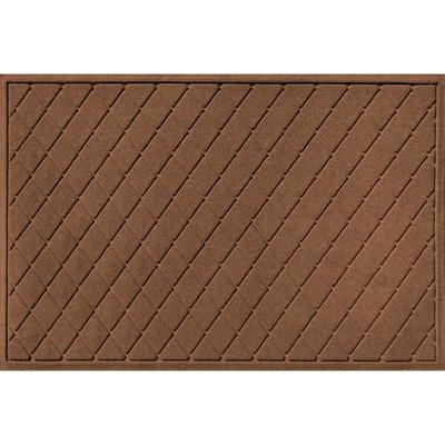 WaterHog Argyle Indoor/Outdoor Door Mat by Bungalow Flooring in Dark Brown (Size 2'W X 3'L)