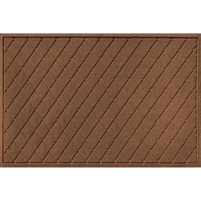 WaterHog Argyle Indoor/Outdoor Door Mat by Bungalow Flooring in Dark Brown (Size 3'W X 5'L)