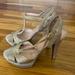 Jessica Simpson Shoes | Jessica Simpson Gold Sparkle Open Toe Heels Size 9 | Color: Gold | Size: 9