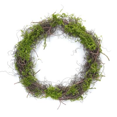 Moss Leaf Twig Wreath (Set Of 4) by Melrose in Bro...