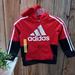 Adidas Shirts & Tops | Nwt Adidas Boy's Kids Zip Up Hoodie Size 5 | Color: Black/Red | Size: 5b