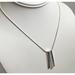 Nine West Jewelry | Nine West Necklace Silver Tone Triple Bars Rhinestones Snake Chain | Color: Silver | Size: Os