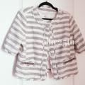 Michael Kors Jackets & Coats | Michael Kors Tweed Like Jacket Size 12 | Color: Silver/White | Size: 12