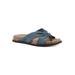 Plus Size Women's Malanga Sandal by White Mountain in Denim Blue Fabric (Size 7 M)