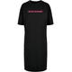 Shirtkleid MERCHCODE "Merchcode Damen Ladies Summer - Retro Oversized Slit Dress" Gr. XXL, US-Größen, schwarz (black) Damen Kleider Freizeitkleider
