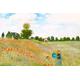Claude Monet The Poppy Field near Argenteuil Framed Canvas Picture Print Wall Art