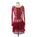 Free People Cocktail Dress: Burgundy Dresses - Women's Size Small