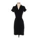 Bebe Casual Dress - Shirtdress: Black Solid Dresses - Women's Size X-Small