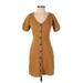 TeXTURE & THREAD Madewell Casual Dress: Brown Dresses - Women's Size 2X-Small