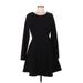 Lulus Casual Dress - Sweater Dress: Black Solid Dresses - Women's Size Medium