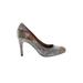 Corso Como Heels: Gray Animal Print Shoes - Women's Size 6