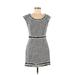 Rebecca Taylor Casual Dress - Shift: Blue Marled Dresses - Women's Size 6