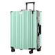 DNZOGW Suitcase Suitcase Aluminum Alloy Seatable Suitcase Suitcase Men and Women Lock Trolley Case Fashionable Boarding Case Suitcases (Color : Green, Size : A)