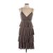 INC International Concepts Casual Dress - DropWaist: Brown Dresses - Women's Size Large