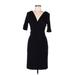 Banana Republic Casual Dress - Wrap: Black Dresses - Women's Size 8