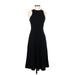 Who What Wear Casual Dress - Fit & Flare: Black Solid Dresses - Women's Size X-Small