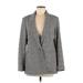 Old Navy Blazer Jacket: Gray Checkered/Gingham Jackets & Outerwear - Women's Size Medium