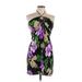 J&J Fashion Casual Dress: Purple Floral Motif Dresses - Women's Size Large