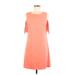 Gianni Bini Casual Dress - Shift: Orange Solid Dresses - Women's Size Medium