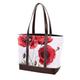 FNETJXF Canvas Tote Bag, Large Tote Bag, Tote Bag with Zipper, Corn Poppy Red Flower Spring, Totes for Women