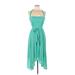 BCBGMAXAZRIA Cocktail Dress - Bridesmaid: Teal Dresses - Women's Size Medium