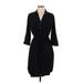 Merona Casual Dress - Shirtdress: Black Dresses - Women's Size Small