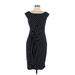 DressBarn Casual Dress - Sheath: Black Polka Dots Dresses - Women's Size 10